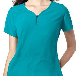 WonderWink Aero Teal Scrub Set - 1 Small Top and 1 Small Bottom